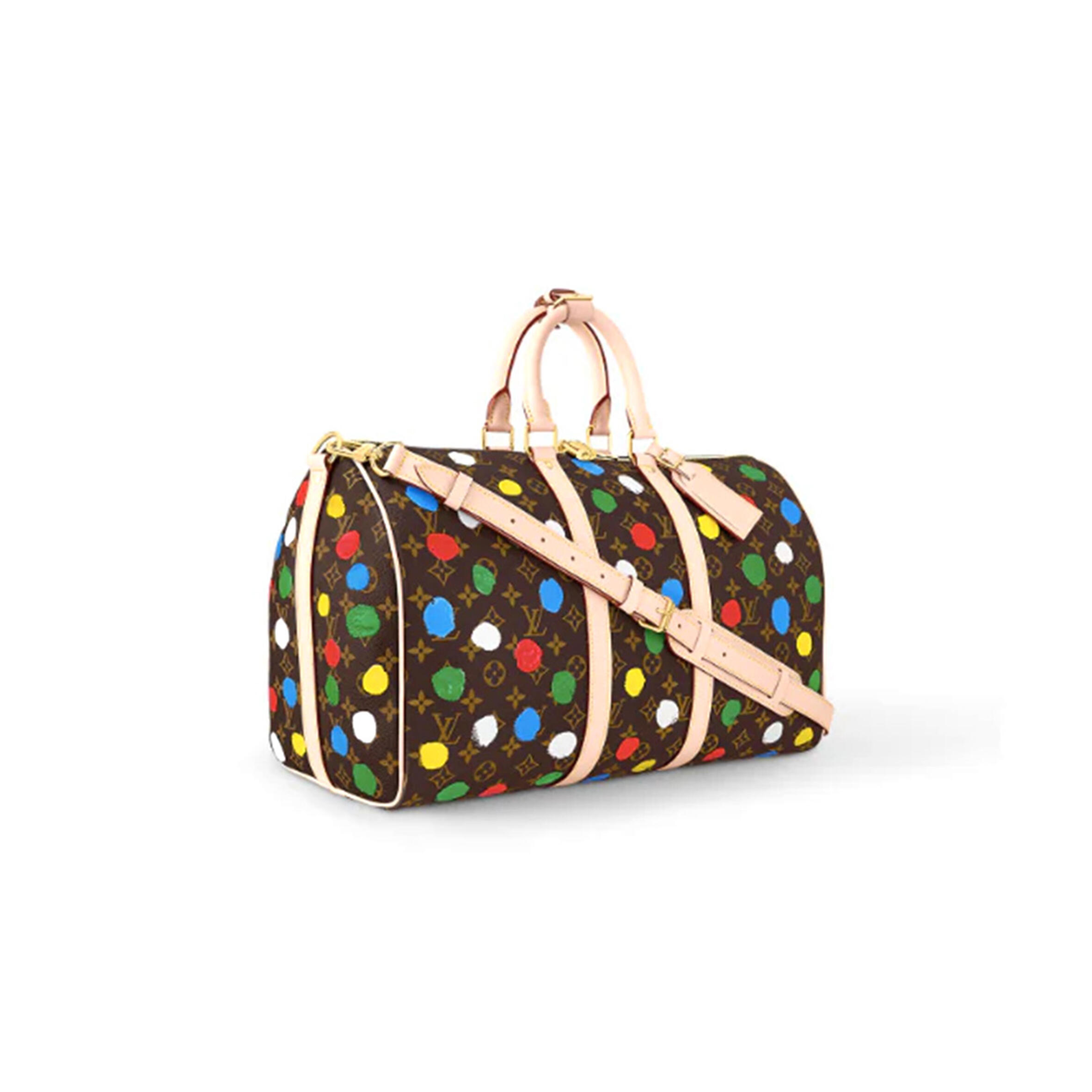 LOUIS VUITTON YAYOI KUSAMA KEEPALL BANDOULIERE 45 M46377 (45*27*20cm)